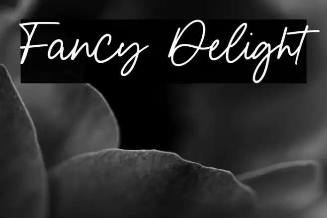 Fancy Delight Font examples