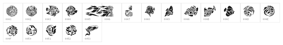 Fancy Fish Character Map