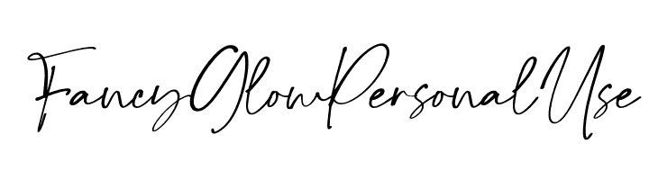 Fancy Glow Personal Use  baixar fontes gratis