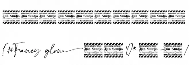 Fancy Glow Personal Use Шрифта ДРУГИЕ символов