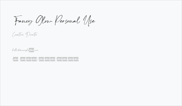 Fancy Glow Personal Use Business Card