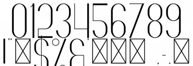 Fancy Light Font OTHER CHARS