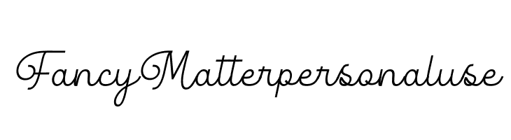 Fancy Matter personal use  Fuentes Gratis Descargar
