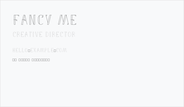 Fancy Me Business Card