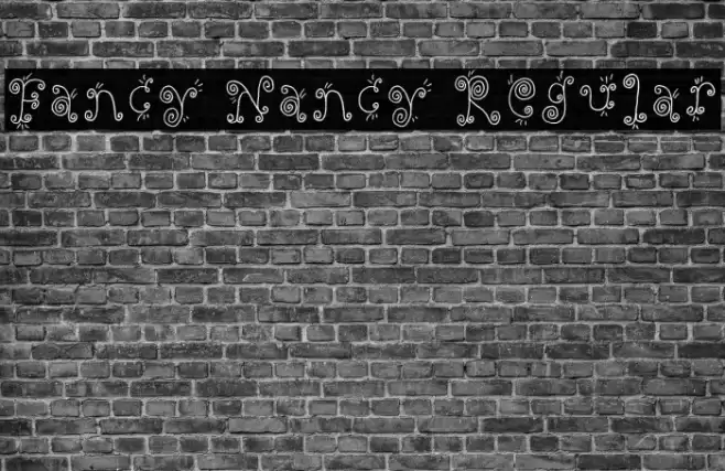 Fancy Nancy Regular Font examples