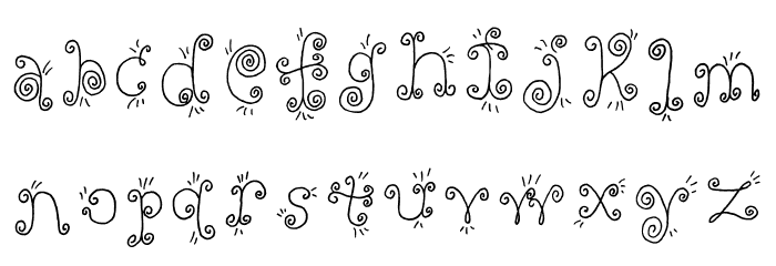 Fancy Nancy Regular Font LOWERCASE