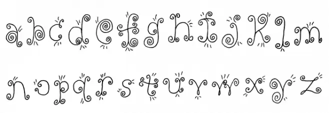 Fancy Nancy Regular Font LOWERCASE