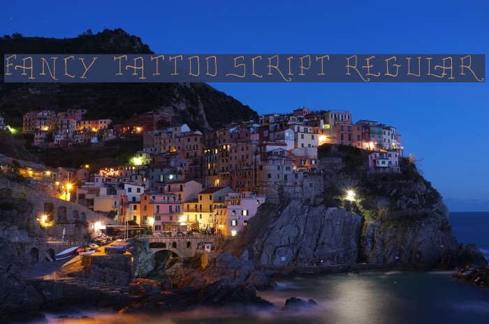Fancy Tattoo Script Regular Font examples