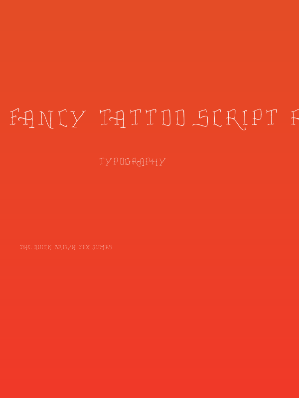 Fancy Tattoo Script Regular Poster