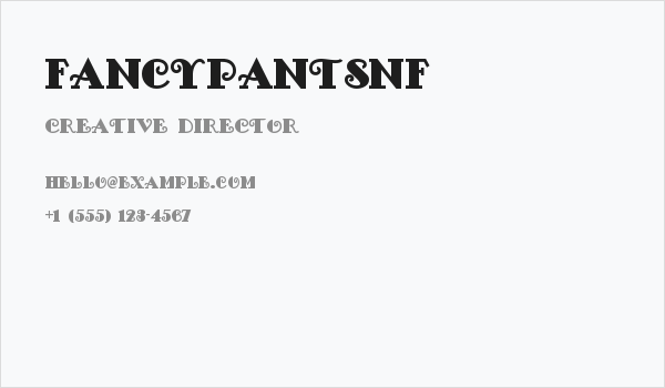 FancyPantsNF Business Card