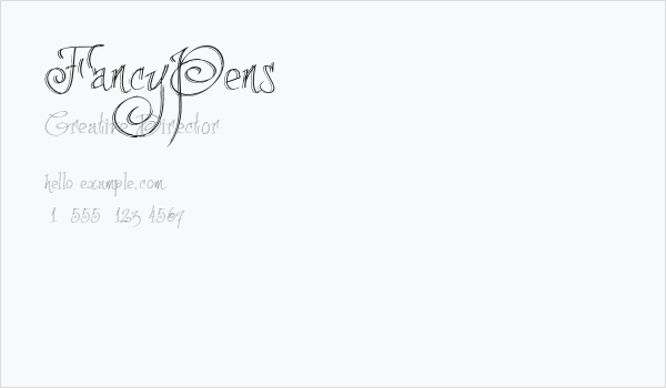 FancyPens Business Card