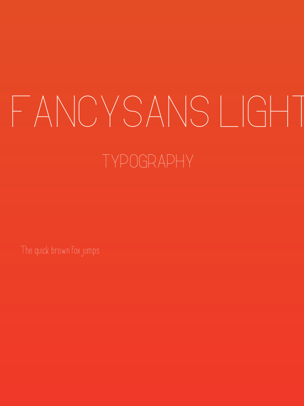 FancySans Light Poster