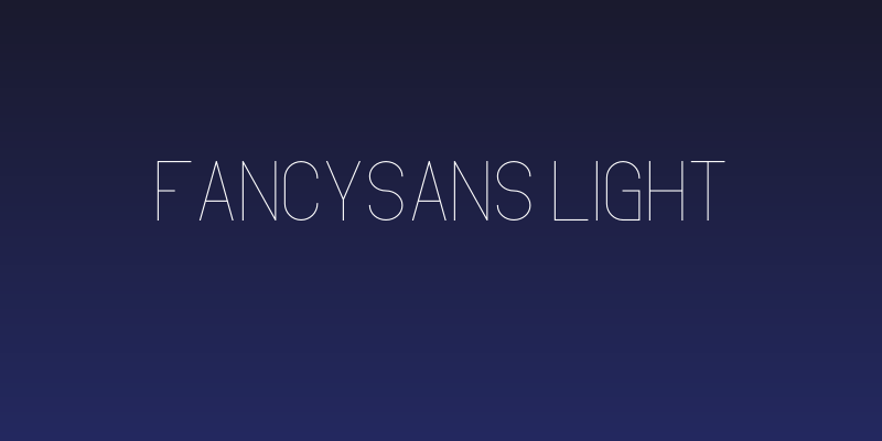 FancySans Light Social Header