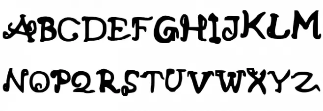 Fancy_sans Schriftart Groß