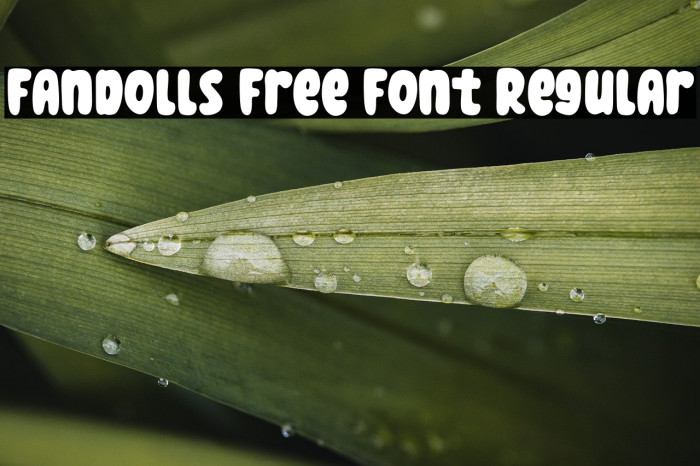 Fandolls Free Font Regular Example 3