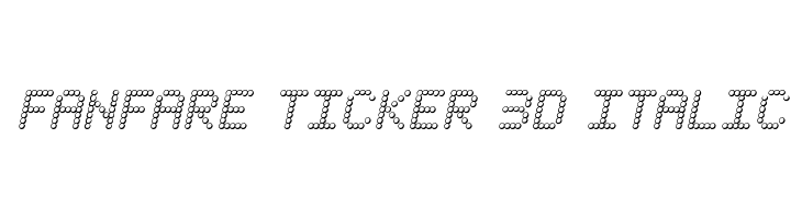 Fanfare Ticker 3D Italic Font