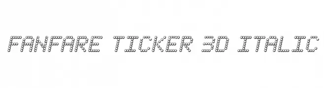 Fanfare Ticker 3D Italic  Скачать бесплатные шрифты