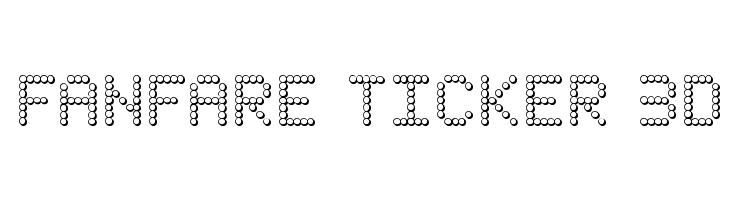 Fanfare Ticker 3D  font caratteri gratis