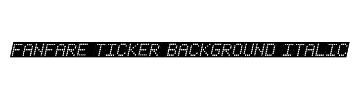 Fanfare Ticker Background Italic  Fuentes Gratis Descargar