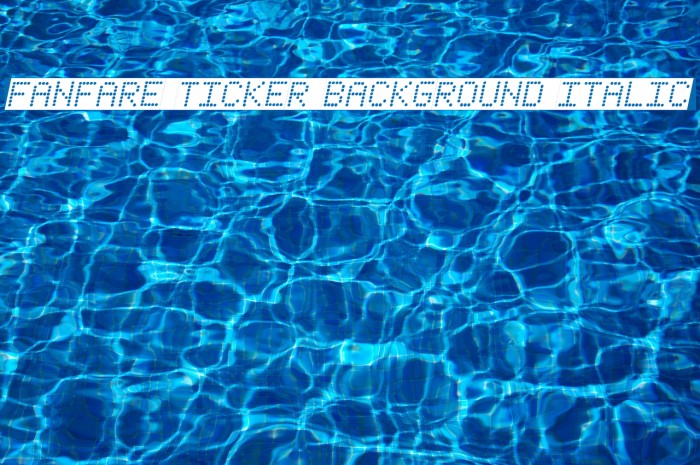 Fanfare Ticker Background Italic Font examples