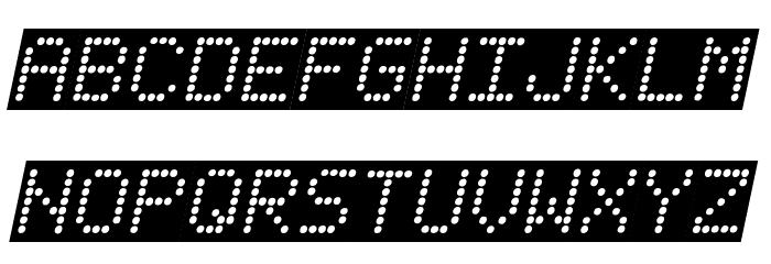 Fanfare Ticker Background Italic Font LOWERCASE