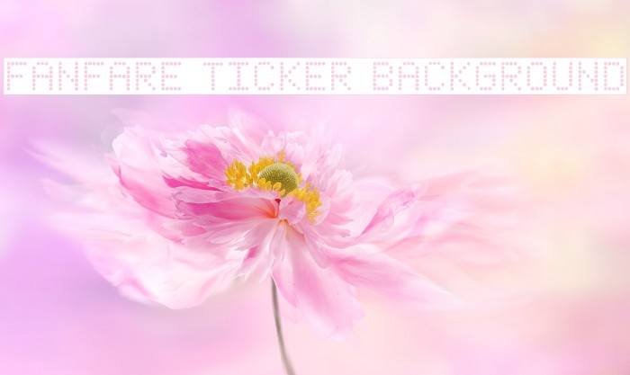Fanfare Ticker Background Font examples