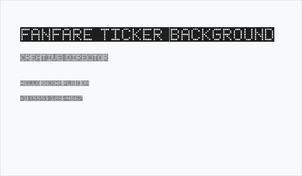 Fanfare Ticker Background Business Card