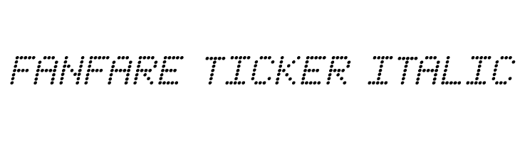 Fanfare Ticker Italic  font caratteri gratis
