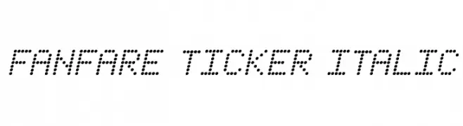 Fanfare Ticker Italic  नि: शुल्क फ़ॉन्ट्स डाउनलोड