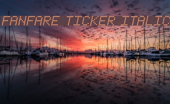 Fanfare Ticker Italic Example 1