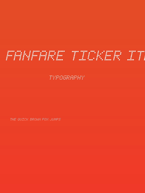 Fanfare Ticker Italic Poster