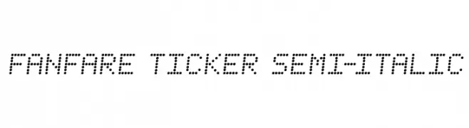 Fanfare Ticker Semi-Italic  नि: शुल्क फ़ॉन्ट्स डाउनलोड