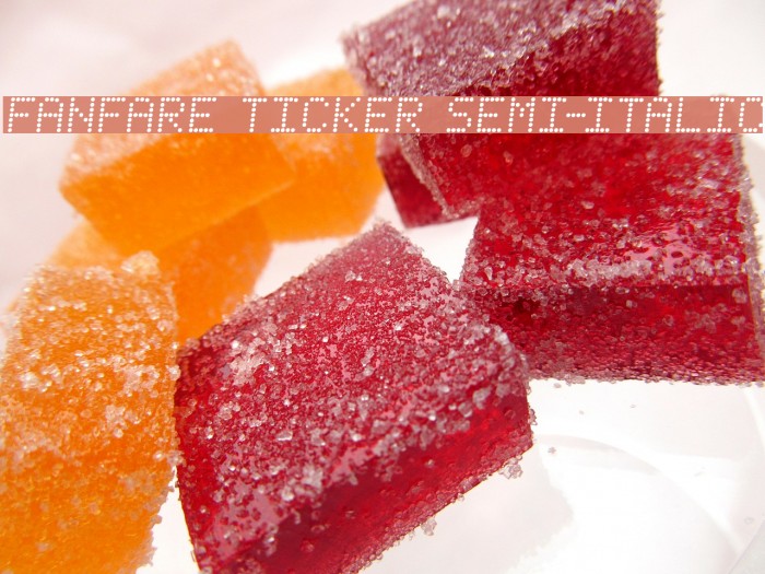 Fanfare Ticker Semi-Italic Font examples