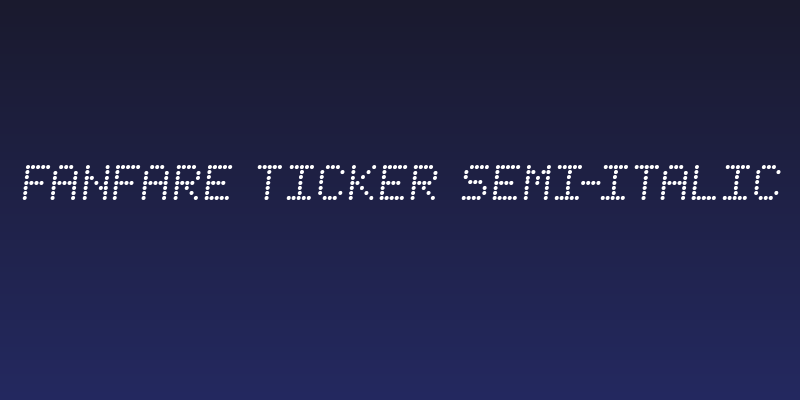 Fanfare Ticker Semi-Italic Social Header