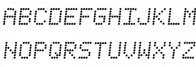 Fanfare Ticker Semi-Italic Caratteri MINUSCOLO