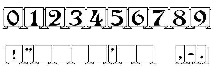 Fanfold Font OTHER CHARS