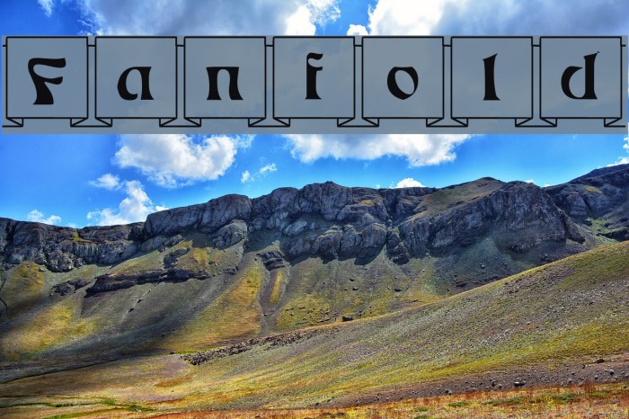 Fanfold Font examples