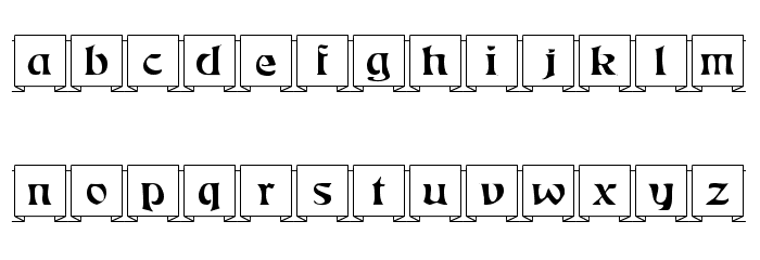 Fanfold Font LOWERCASE