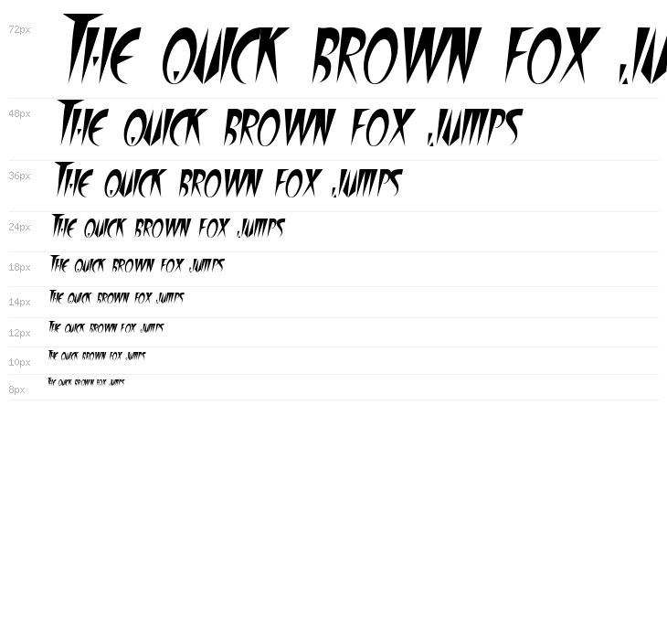 FangsSCapsSSK Italic Waterfall