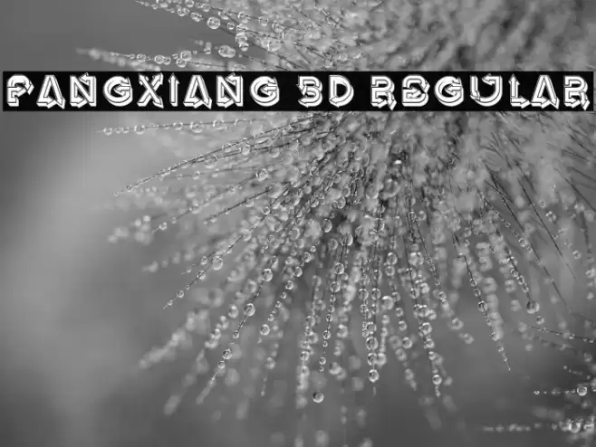 Fangxiang 3D Regular Font examples