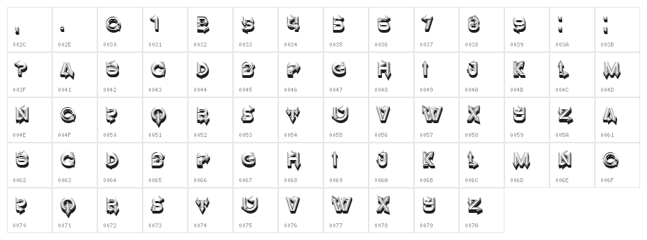 Fangxiang 3D Rustique Regular Character Map