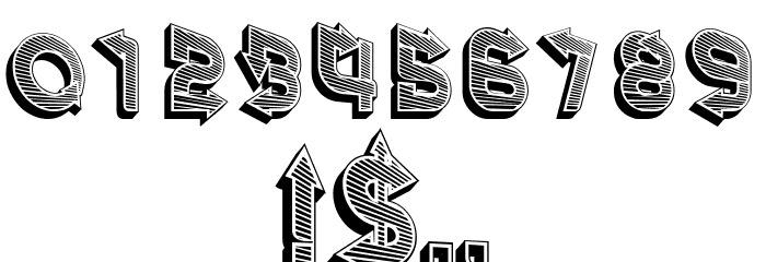 Fangxiang 3D Slant Multiline Regular Font OTHER CHARS