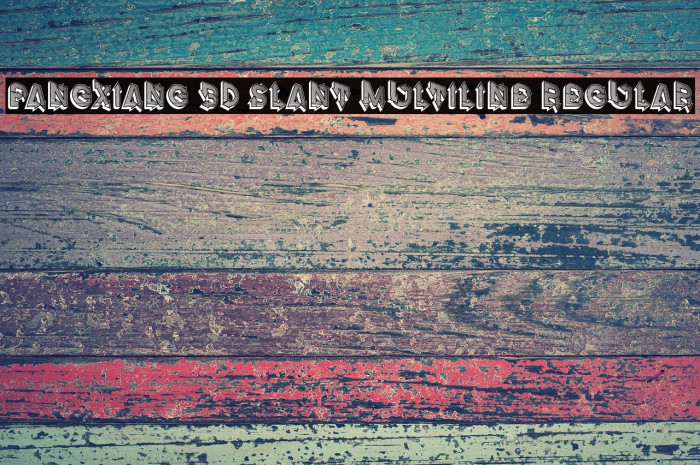 Fangxiang 3D Slant Multiline Regular Example 2