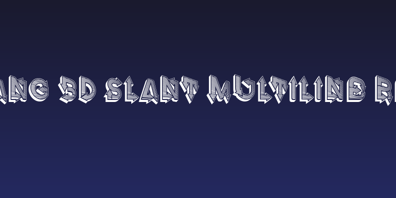 Fangxiang 3D Slant Multiline Regular Social Header