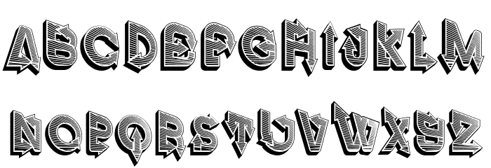 Fangxiang 3D Slant Multiline Regular Font LOWERCASE