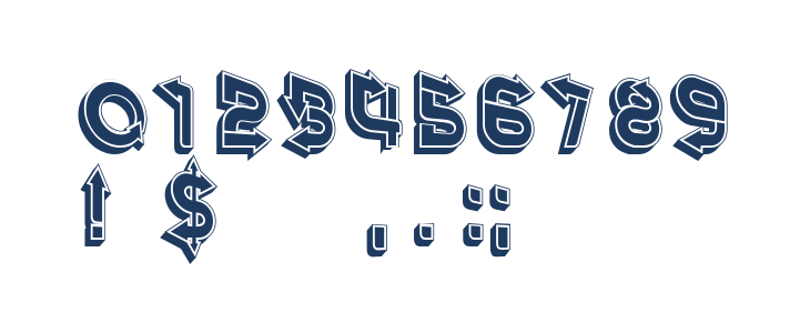 Fangxiang 3D Slant Regular Other Characters