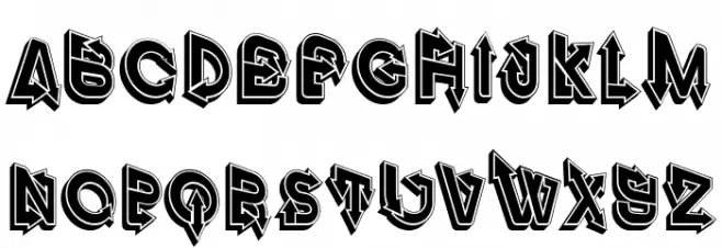 Fangxiang 3D Slant Regular Schriftart Groß