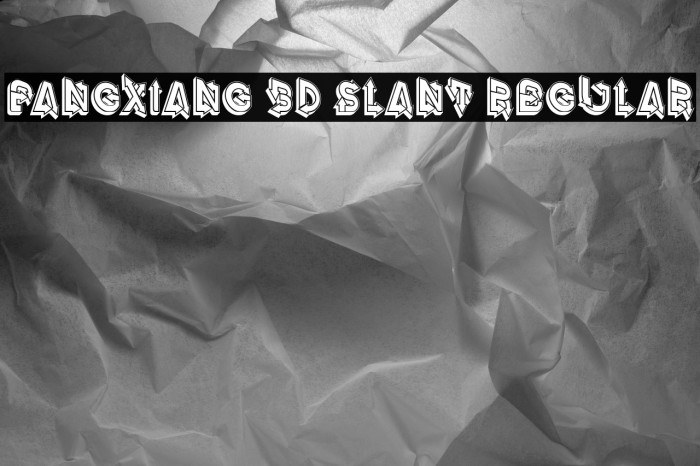 Fangxiang 3D Slant Regular Example 1