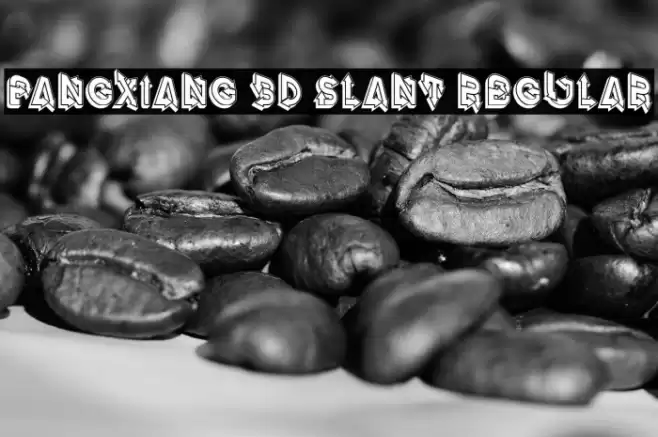 Fangxiang 3D Slant Regular Font examples