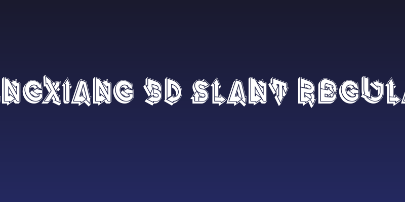 Fangxiang 3D Slant Regular Social Header